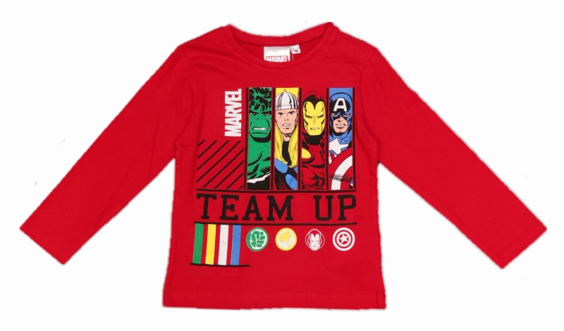 Avengers Jungen Langarmshirt in rot "Team Up"